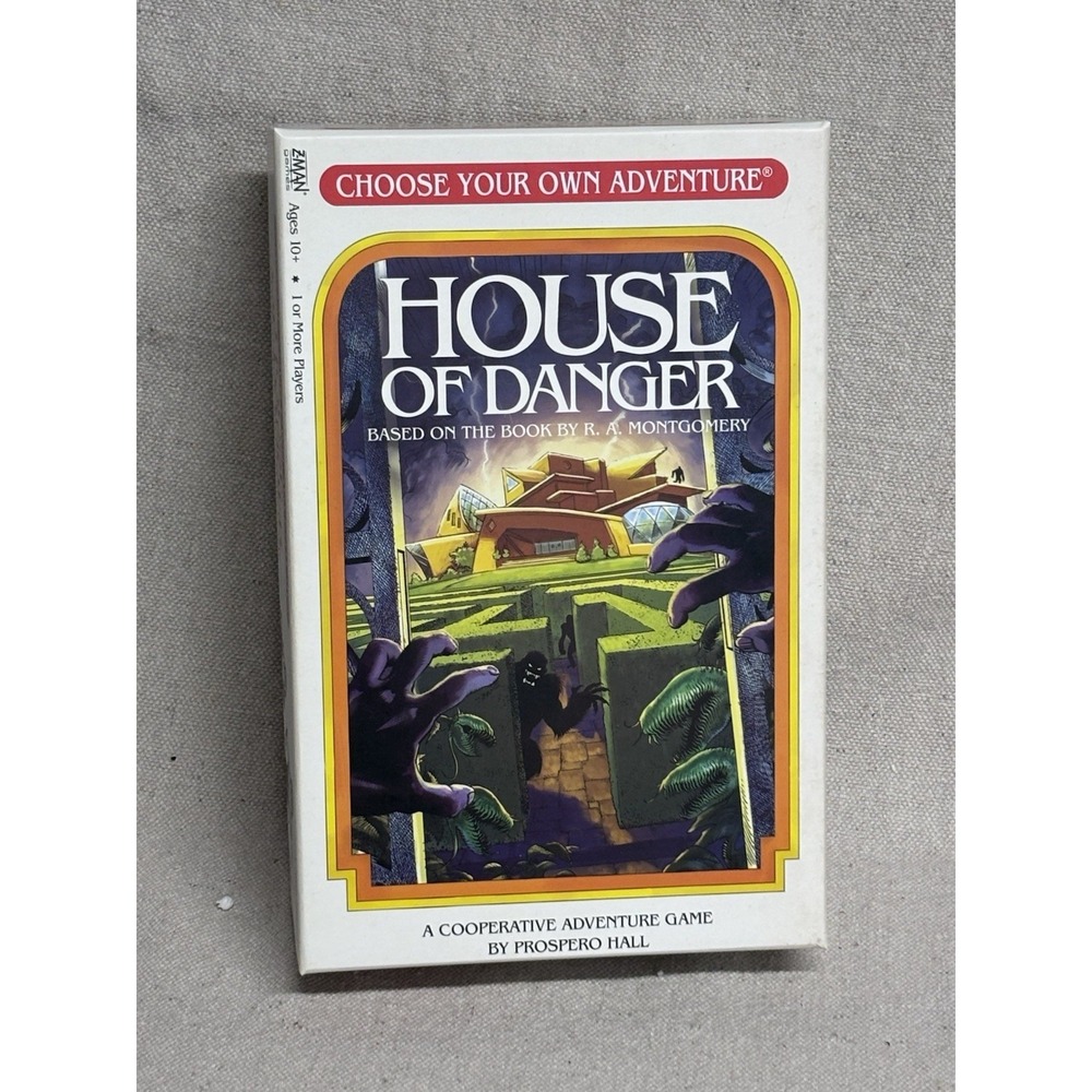 Choose Your Own Adventure House of Danger Adventure Board Card GAME Complete Fun